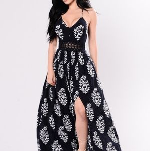 Dark colored sexy maxi dress